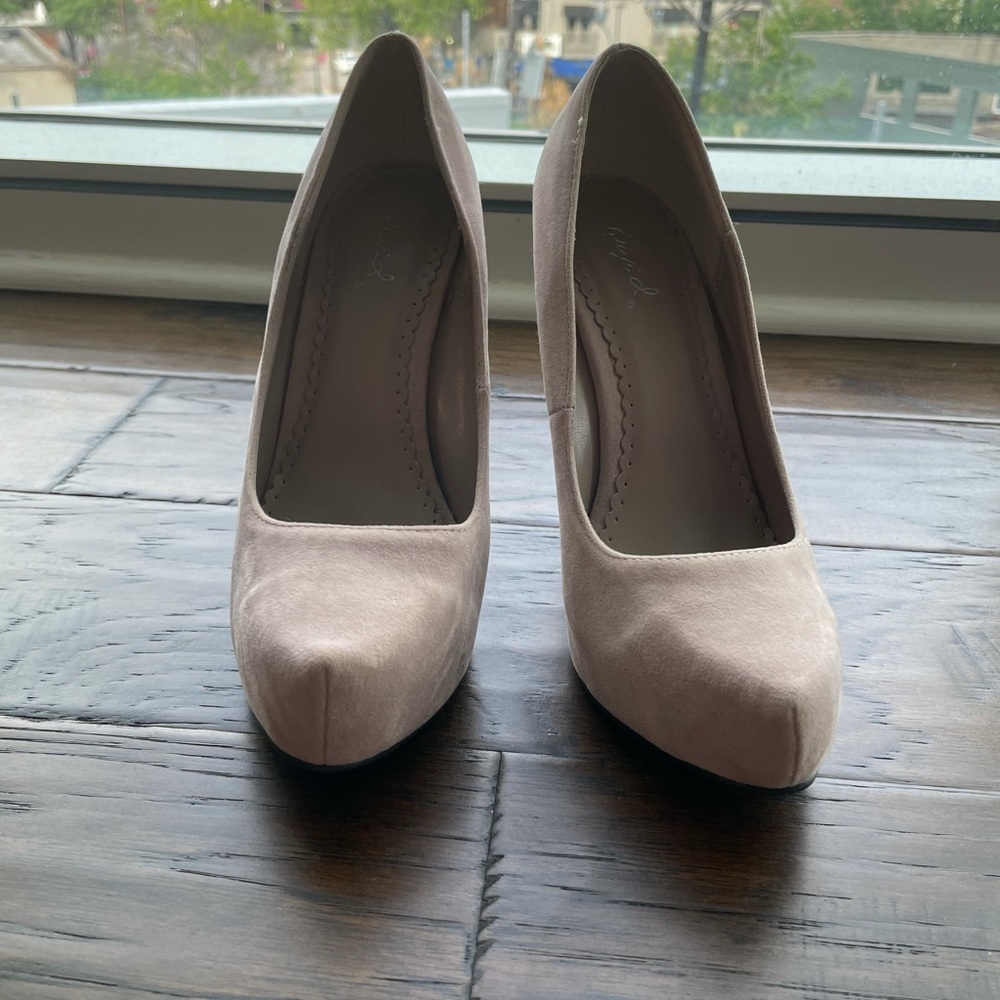Suede High Heels